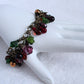 Purple Flower Beaded Cluster Bracelet - Juicybeads Jewelry