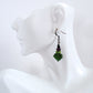 Purple & Green Leaf Dangle Earrings - Juicybeads Jewelry