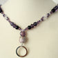 Purple & White Beaded Lanyard - juicybeads jewelry