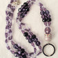 Purple & White Beaded Lanyard - juicybeads jewelry