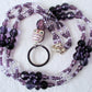 Purple & White Beaded Lanyard - juicybeads jewelry