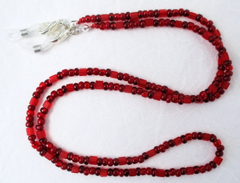 Red Beaded Glasses Chain Juicybeads Jewelry