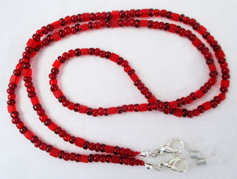 Red Beaded Glasses Chain Juicybeads Jewelry
