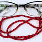 Red Beaded Glasses Chain Juicybeads Jewelry