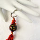 Red & Brown Beaded Keychain - Juicybeads Jewelry