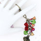 Red Flowers Beaded Purse Charm - Juicybeads Jewelry