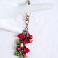 Red Flowers Beaded Purse Charm - Juicybeads Jewelry