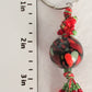 Red & Green Beaded Keychain - Juicybeads Jewelry
