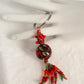 Red & Green Beaded Keychain - Juicybeads Jewelry