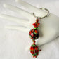 Red & Green Beaded Keychain - Juicybeads Jewelry