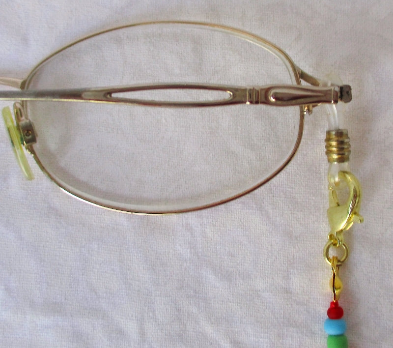 Red Multicolor Beaded Eyeglass Chain - juicybeads jewelry
