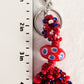 Red & Blue Beaded Keychain - Juicybeads Jewelry