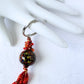 Red & Brown Beaded Keychain - Juicybeads Jewelry