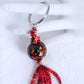 Red & Brown Beaded Keychain - Juicybeads Jewelry