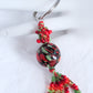 Red & Green Beaded Keychain - Juicybeads Jewelry