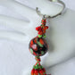 Red & Green Beaded Keychain - Juicybeads Jewelry