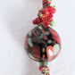 Red & Green Beaded Keychain - Juicybeads Jewelry