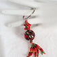 Red & Green Beaded Keychain - Juicybeads Jewelry