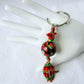 Red & Green Beaded Keychain - Juicybeads Jewelry