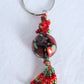 Red & Green Beaded Keychain - Juicybeads Jewelry