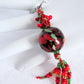 Red & Green Beaded Keychain - Juicybeads Jewelry