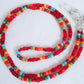 Red Multicolor Beaded Eyeglass Chain - juicybeads jewelry