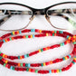 Red Multicolor Beaded Eyeglass Chain - juicybeads jewelry