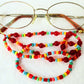 Red Multicolor Beaded Eyeglass Chain - juicybeads jewelry