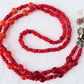 red orange beaded eyeglass chain - juicybeads jewelry