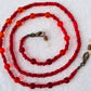 Red Orange Beaded Eyeglass Chain - juicybeads jewelry