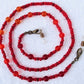 red orange beaded eyeglass chain - juicybeads jewelry