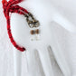red orange beaded eyeglass chain - juicybeads jewelry