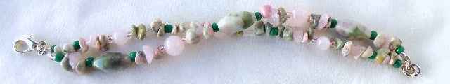 Rose Quartz Double Strand Bracelet - Juicybeads Jewelry