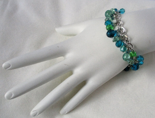 Sea Green Cluster Bracelet - Juicybeads Jewelry