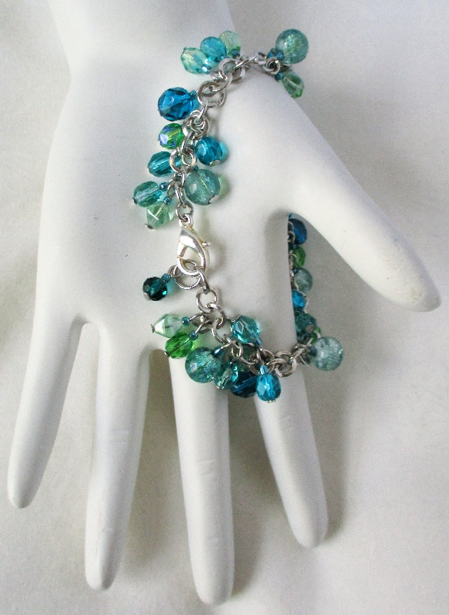 Sea Green Cluster Bracelet - Juicybeads Jewelry