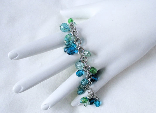 Sea Green Cluster Bracelet - Juicybeads Jewelry