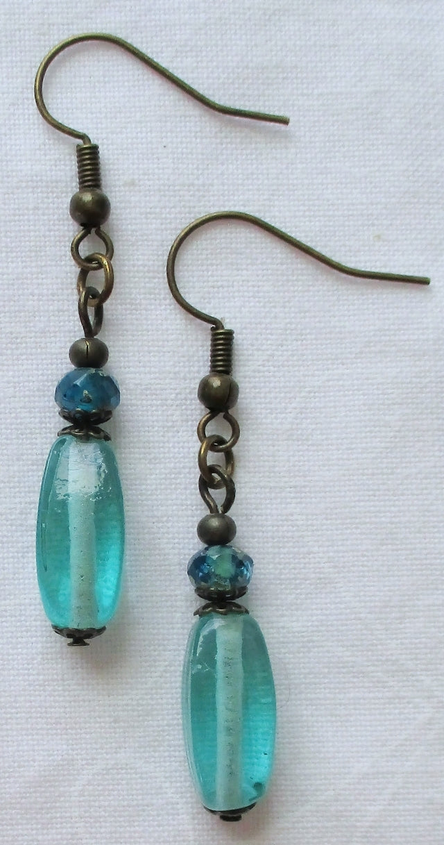 Sea Green Dangle Earrings - Juicybeads Jewelry