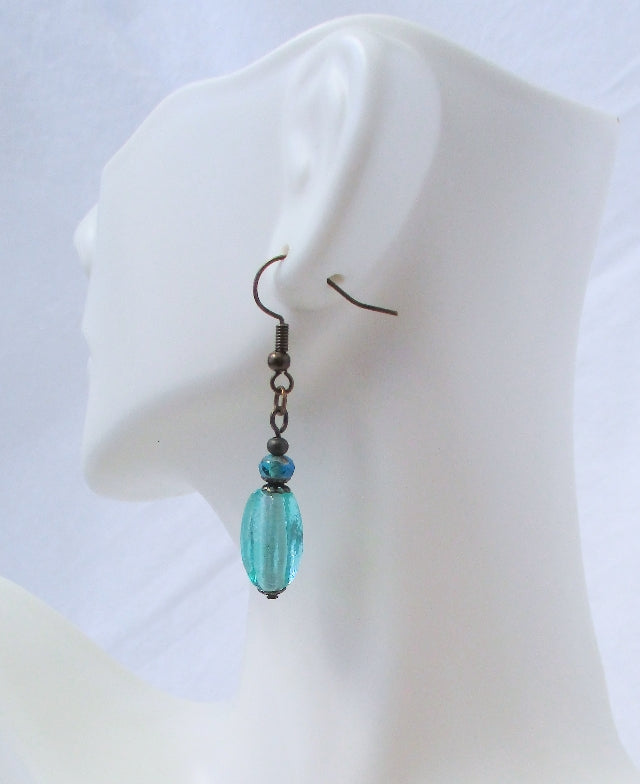 Sea Green Dangle Earrings - Juicybeads Jewelry