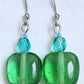 Sea Green Square Earrings - Juicybeads Jewelry