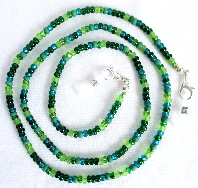 Spring Green Beaded Eyeglass Chain - Juicybeads Jewelry