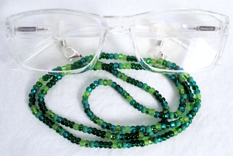 Spring Green Beaded Eyeglass Chain - Juicybeads Jewelry