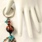Turquoise & Orange Beaded Keychain - Juicybeads Jewelry