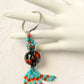 Turquoise & Orange Beaded Keychain - Juicybeads Jewelry