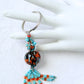Turquoise & Orange Beaded Keychain - Juicybeads Jewelry