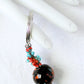 Turquoise & Orange Beaded Keychain - Juicybeads Jewelry
