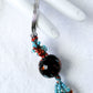 Turquoise & Orange Beaded Keychain - Juicybeads Jewelry