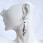 white lampwork dangle earrings - juicybeads jewelry
