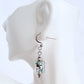 white lampwork dangle earrings - juicybeads jewelry