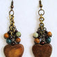 Wooden Heart Earrings - Juicybeads Jewelry