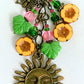 Yellow Flowers Beaded Purse Charm - Juicybeads Jewelry